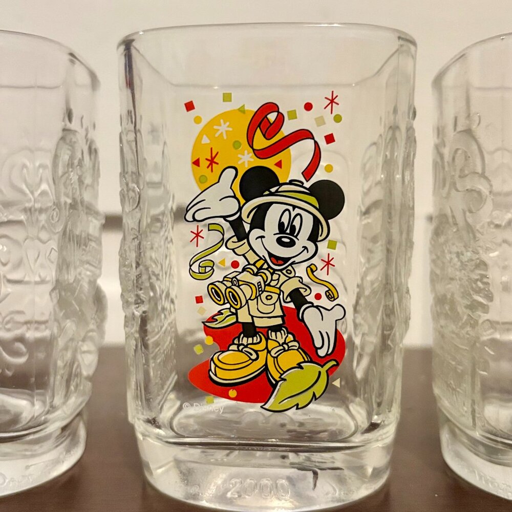 Vintage Walt Disney World 2000 Celebration Glass Safari Mickey | Animal Kingdom
